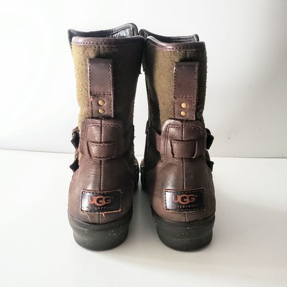 UGG Simmens Waterproof Boots Olive & Brown, Women's 6.5 - Picture 7 of 7